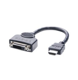 Lindy 41227 câble vidéo et adaptateur 0,2 m DVI-D HDMI Noir Câble adaptateur HDMI A Mâle / DVI-D Femelle, 0.2m  (41227)