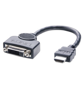Lindy 41227 câble vidéo et adaptateur 0,2 m DVI-D HDMI Noir Câble adaptateur HDMI A Mâle / DVI-D Femelle, 0.2m  (41227)
