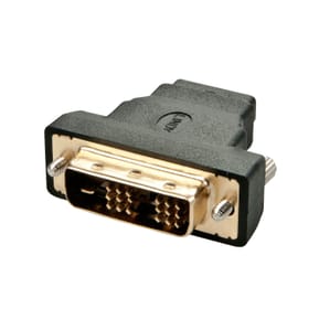 Lindy 41228 changeur de genre de câble HDMI-A FM DVI-D M Noir Adaptateur DVI-D mâle / HDMI A femelle  (41228)