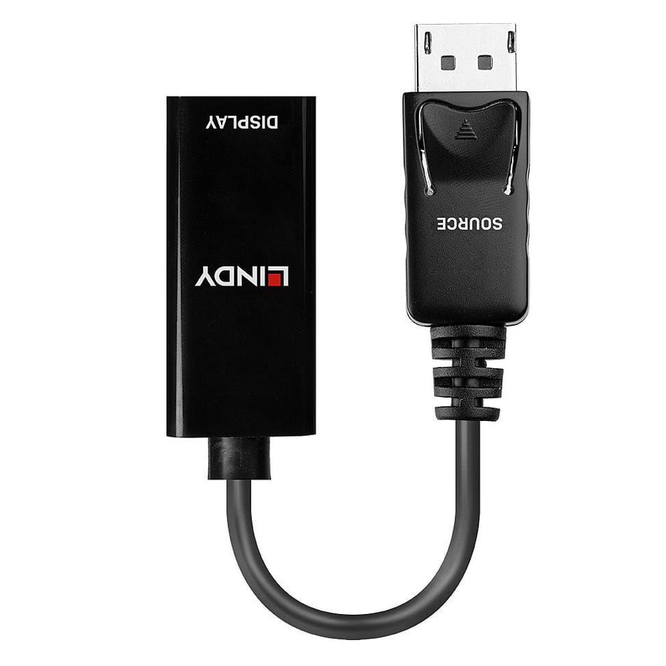Lindy 41718 câble vidéo et adaptateur 0,15 m DisplayPort HDMI Noir Convertisseur DisplayPort vers HDMI  (41718) — image 2