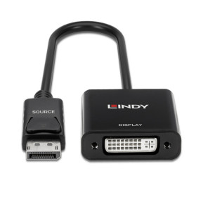 Lindy 41734 câble vidéo et adaptateur Noir Convertisseur Actif DisplayPort vers DVI  (41734)