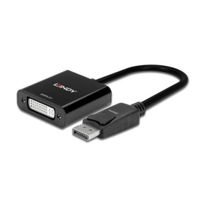 Lindy 41734 câble vidéo et adaptateur Noir Convertisseur Actif DisplayPort vers DVI  (41734)
