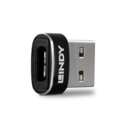 Lindy 41884 changeur de genre de câble USB Type-A USB Type-C Noir Adaptateur USB 2.0 type C/A  (41884)