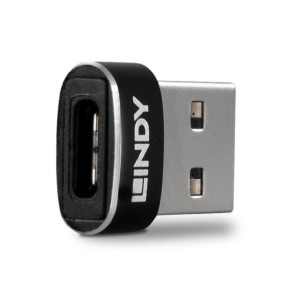 Lindy 41884 changeur de genre de câble USB Type-A USB Type-C Noir Adaptateur USB 2.0 type C/A  (41884)