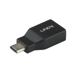 Lindy 41899 changeur de genre de câble USB 3.1-C USB 3.1-A Noir Adaptateur USB type C mâle vers A femelle  (41899)