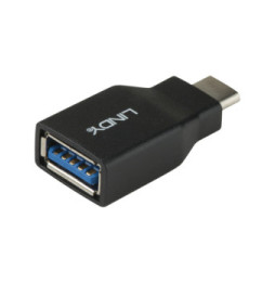 Lindy 41899 changeur de genre de câble USB 3.1-C USB 3.1-A Noir Adaptateur USB type C mâle vers A femelle  (41899)