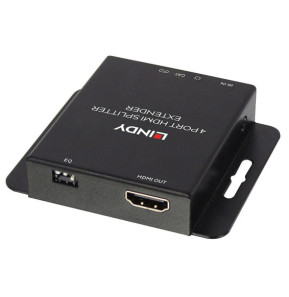 Lindy 38155 extension KVM Émetteur et récepteur Kit Extender Splitter 4 Ports HDMI & IR avec Loop Out, Cat.6 50m  (38155)