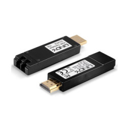 Lindy 38170 extension audio/video Émetteur et récepteur AV Noir Extender HDMI 4K30 sur fibre optique, 300m  (38170)