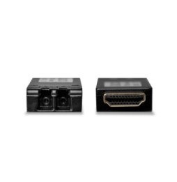 Lindy 38170 extension audio/video Émetteur et récepteur AV Noir Extender HDMI 4K30 sur fibre optique, 300m  (38170)