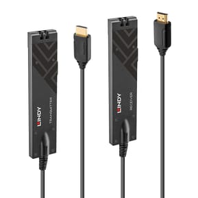 Lindy 38179 extension audio/video Récepteur AV Noir Extender HDMI 4K60 Fibre Optique 300m  (38179)