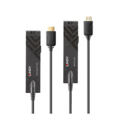Lindy 38179 extension audio/video Récepteur AV Noir Extender HDMI 4K60 Fibre Optique 300m  (38179)