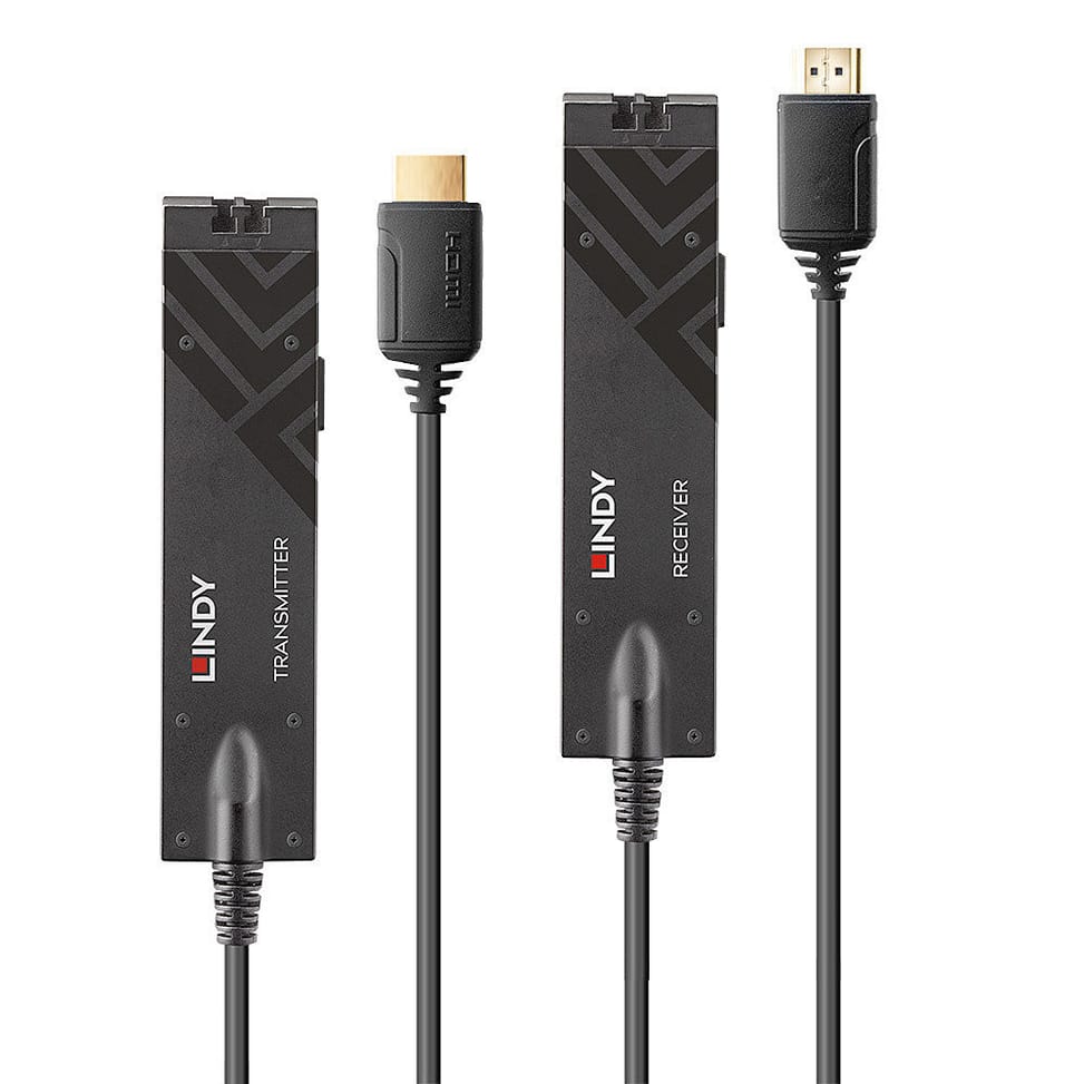 Lindy 38179 extension audio/video Récepteur AV Noir Extender HDMI 4K60 Fibre Optique 300m  (38179) — image 2