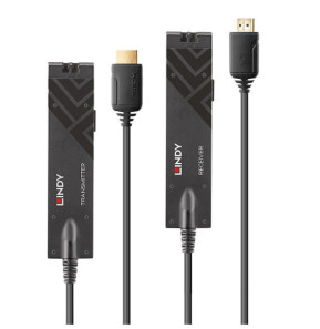 Lindy 38179 extension audio/video Récepteur AV Noir Extender HDMI 4K60 Fibre Optique 300m  (38179)