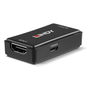 Lindy 38211 extension audio/video Noir Répéteur HDMI 4K60, 50m  (38211)