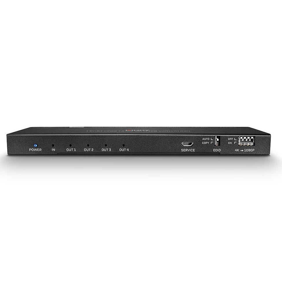 Lindy 38231 répartiteur vidéo HDMI 4x HDMI Splitter HDMI 18G avec Audio & Downscaling, 4 Ports  (38231) — image 2