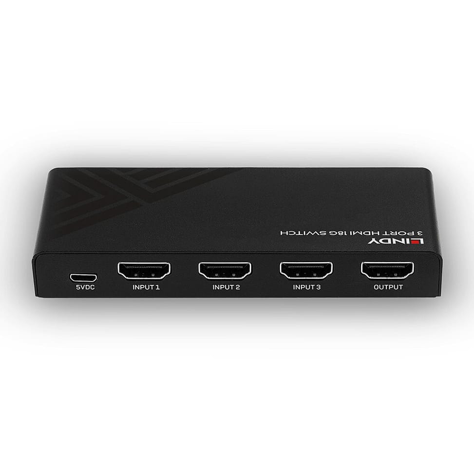Lindy 38232 commutateur vidéo HDMI Switch HDMI 3 ports, 18G  (38232) — image 3