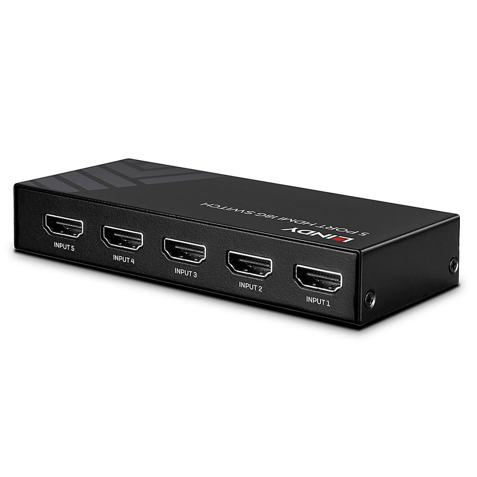 Lindy 38233 commutateur vidéo HDMI Switch HDMI 5 ports, 18G  (38233) — image 2