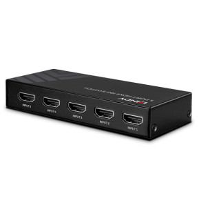 Lindy 38233 commutateur vidéo HDMI Switch HDMI 5 ports, 18G  (38233)