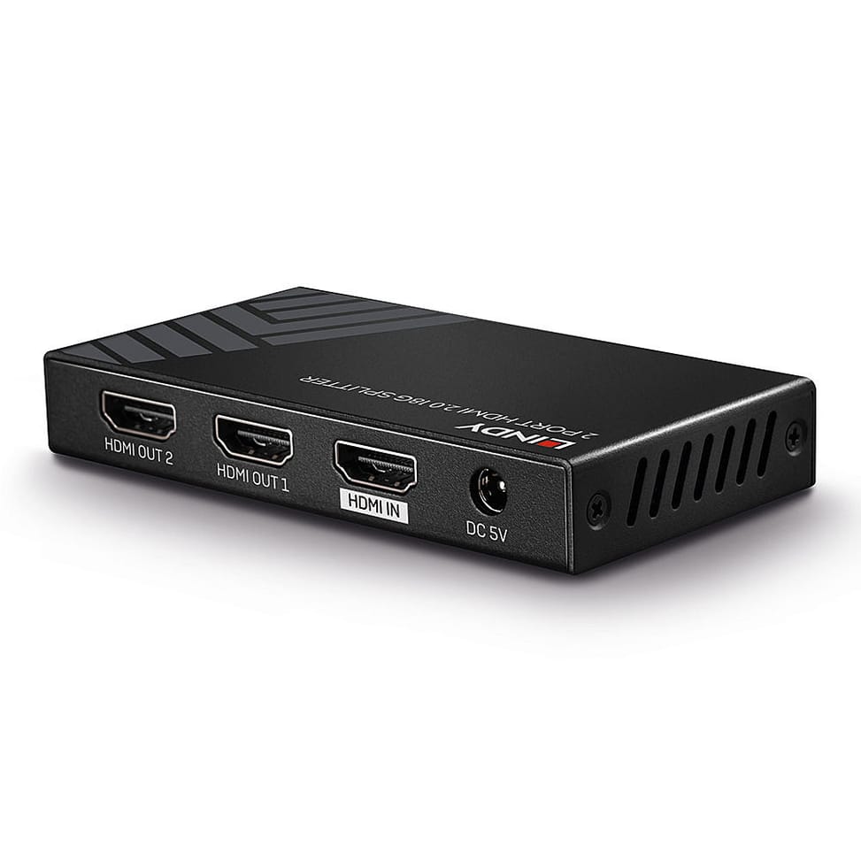 Lindy 38235 répartiteur vidéo HDMI 2x HDMI Splitter HDMI 18G, 2 Ports  (38235) — image 5