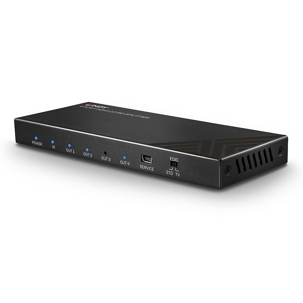 Lindy 38236 répartiteur vidéo HDMI 4x HDMI Splitter HDMI 18G, 4 Ports  (38236) — image 2