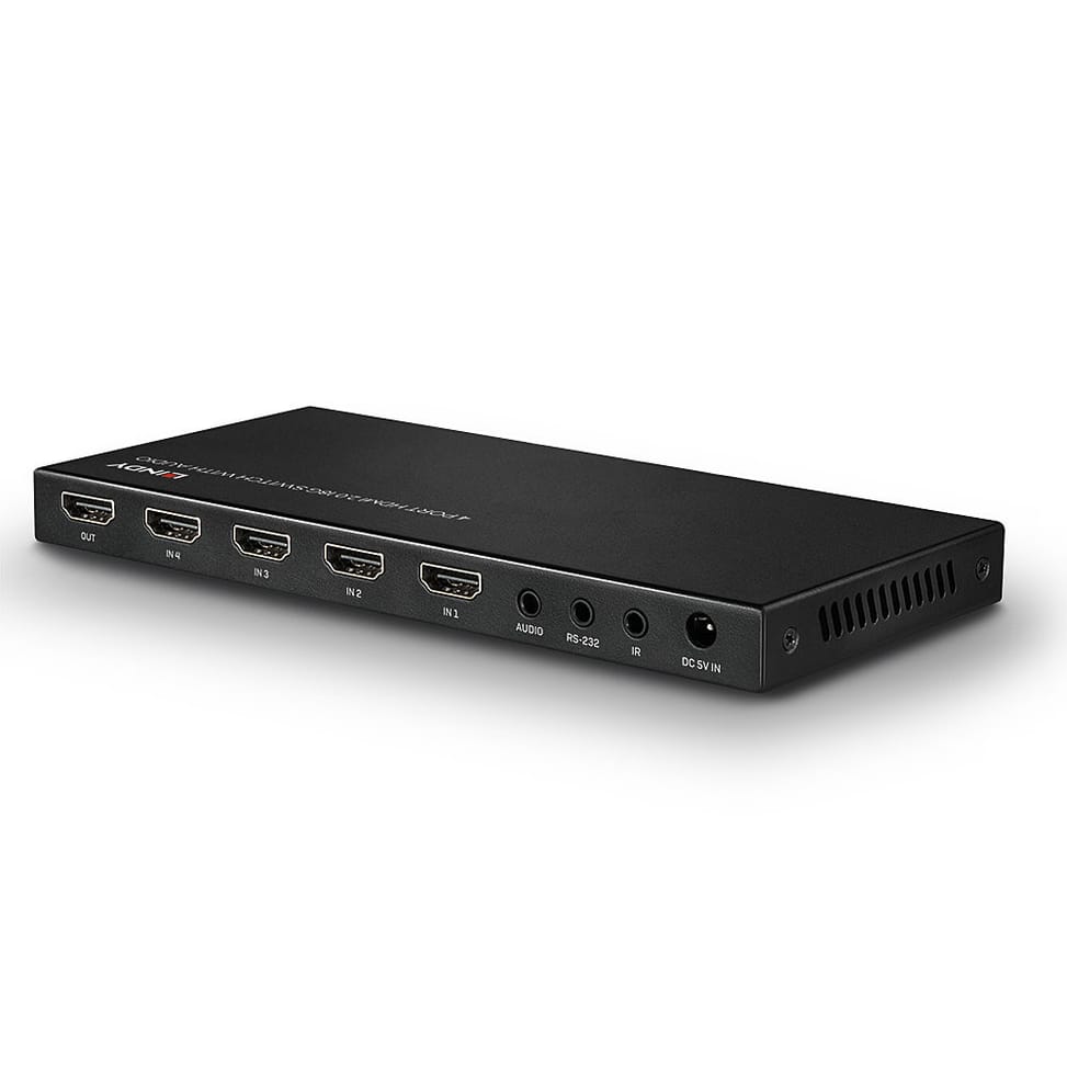 Lindy 38249 commutateur vidéo HDMI Switch HDMI 18G 4 Ports avec Audio  (38249) — image 2