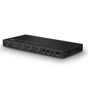 Lindy 38249 commutateur vidéo HDMI Switch HDMI 18G 4 Ports avec Audio  (38249)