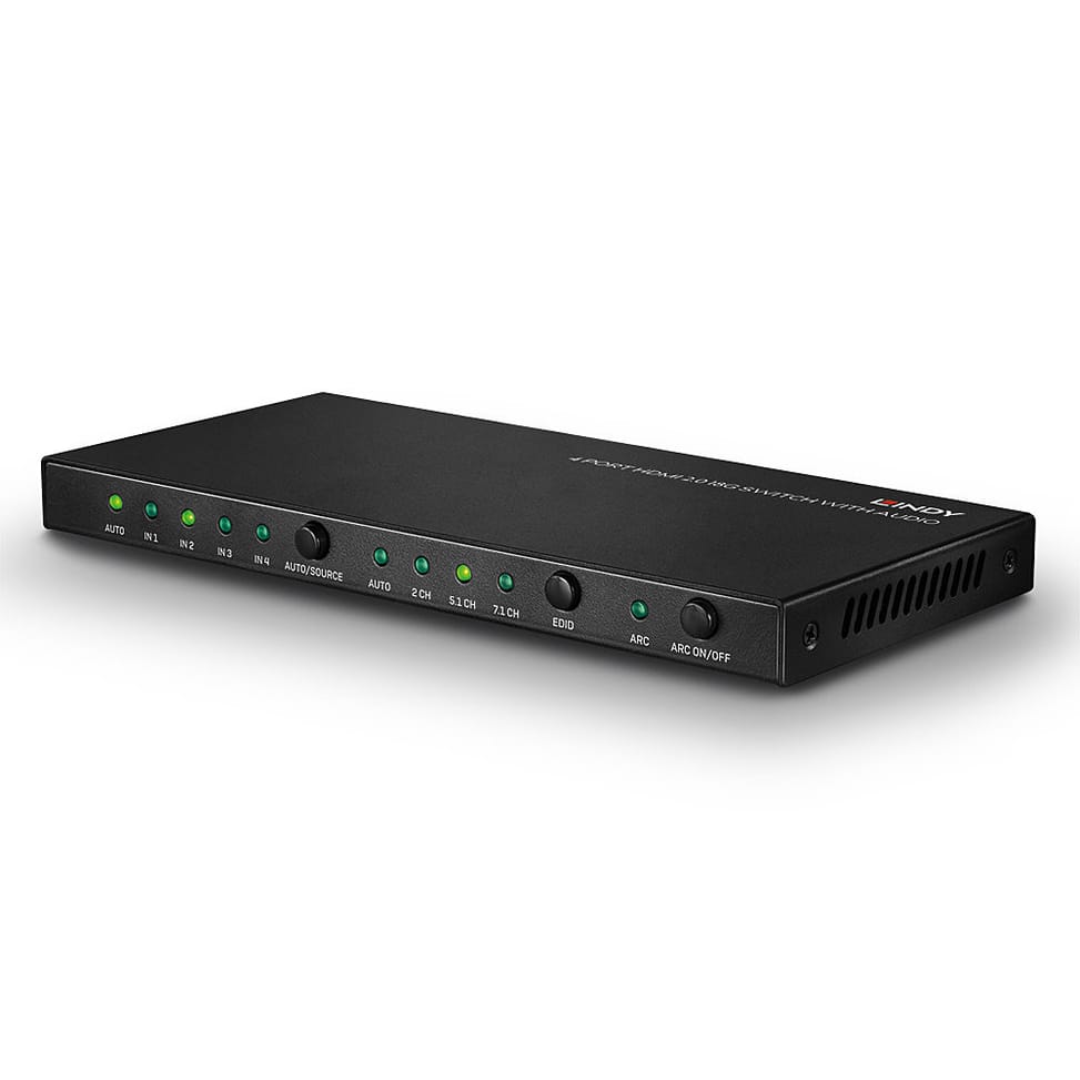 Lindy 38249 commutateur vidéo HDMI Switch HDMI 18G 4 Ports avec Audio  (38249) — image 5
