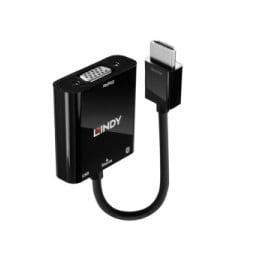 Lindy 38285 câble vidéo et adaptateur 0,1 m HDMI Type A (Standard) VGA (D-Sub) Noir (38285)