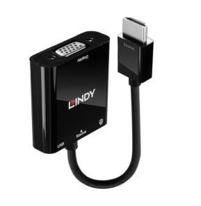 Lindy 38285 câble vidéo et adaptateur 0,1 m HDMI Type A (Standard) VGA (D-Sub) Noir (38285)