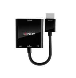 Lindy 38285 câble vidéo et adaptateur 0,1 m HDMI Type A (Standard) VGA (D-Sub) Noir (38285)