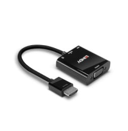 Lindy 38285 câble vidéo et adaptateur 0,1 m HDMI Type A (Standard) VGA (D-Sub) Noir (38285)