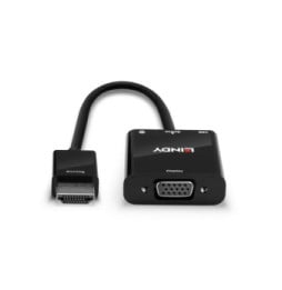 Lindy 38285 câble vidéo et adaptateur 0,1 m HDMI Type A (Standard) VGA (D-Sub) Noir (38285)