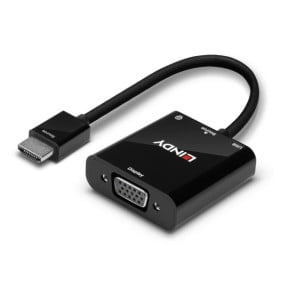 Lindy 38285 câble vidéo et adaptateur 0,1 m HDMI Type A (Standard) VGA (D-Sub) Noir (38285)