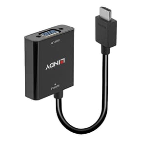 Lindy 38291 câble vidéo et adaptateur 0,1 m HDMI Type A (Standard) VGA (D-Sub) Noir Convertisseur HDMI vers VGA (38291)
