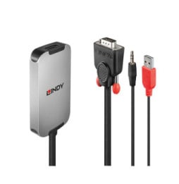 Lindy 38296 câble vidéo et adaptateur Noir, Blanc Convertisseur VGA vers DisplayPort 1.2  (38296)
