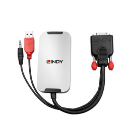 Lindy 38296 câble vidéo et adaptateur Noir, Blanc Convertisseur VGA vers DisplayPort 1.2  (38296)