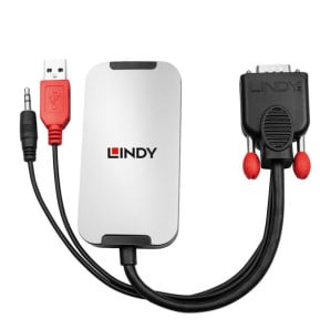 Lindy 38296 câble vidéo et adaptateur Noir, Blanc Convertisseur VGA vers DisplayPort 1.2  (38296)