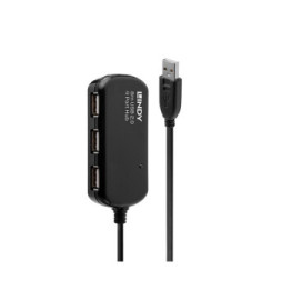 Lindy 42781 hub & concentrateur 480 Mbit/s Rallonge active USB 2.0 Pro avec Hub 4 ports, 8m  (42781)