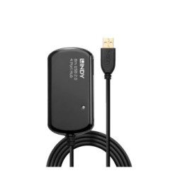 Lindy 42781 hub & concentrateur 480 Mbit/s Rallonge active USB 2.0 Pro avec Hub 4 ports, 8m  (42781)