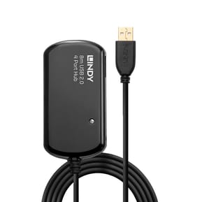 Lindy 42781 hub & concentrateur 480 Mbit/s Rallonge active USB 2.0 Pro avec Hub 4 ports, 8m  (42781) — image 2