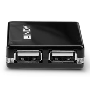 Lindy 42742 hub & concentrateur 480 Mbit/s Noir Mini Hub USB 2.0 4 ports (42742) — image 3