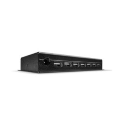 Lindy 42794 hub & concentrateur USB 2.0 Type-B 480 Mbit/s Noir Hub USB 2.0 7 ports  (42794)