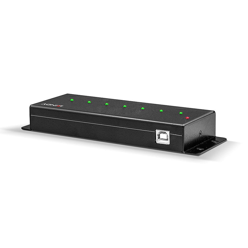 Lindy 42794 hub & concentrateur USB 2.0 Type-B 480 Mbit/s Noir Hub USB 2.0 7 ports  (42794) — image 2