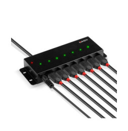 Lindy 42794 hub & concentrateur USB 2.0 Type-B 480 Mbit/s Noir Hub USB 2.0 7 ports  (42794)