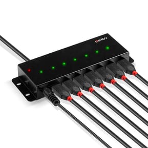 Lindy 42794 hub & concentrateur USB 2.0 Type-B 480 Mbit/s Noir Hub USB 2.0 7 ports (42794) — image 5