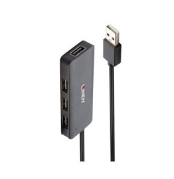 Lindy 42986 hub & concentrateur USB 2.0 480 Mbit/s Noir Hub USB 2.0 4 ports  (42986)