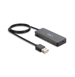 Lindy 42986 hub & concentrateur USB 2.0 480 Mbit/s Noir Hub USB 2.0 4 ports  (42986)