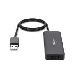 Lindy 42986 hub & concentrateur USB 2.0 480 Mbit/s Noir Hub USB 2.0 4 ports  (42986)