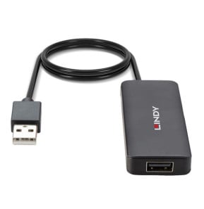 Lindy 42986 hub & concentrateur USB 2.0 480 Mbit/s Noir Hub USB 2.0 4 ports  (42986)