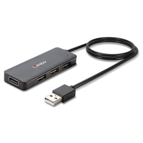 Lindy 42986 hub & concentrateur USB 2.0 480 Mbit/s Noir Hub USB 2.0 4 ports (42986) — image 5